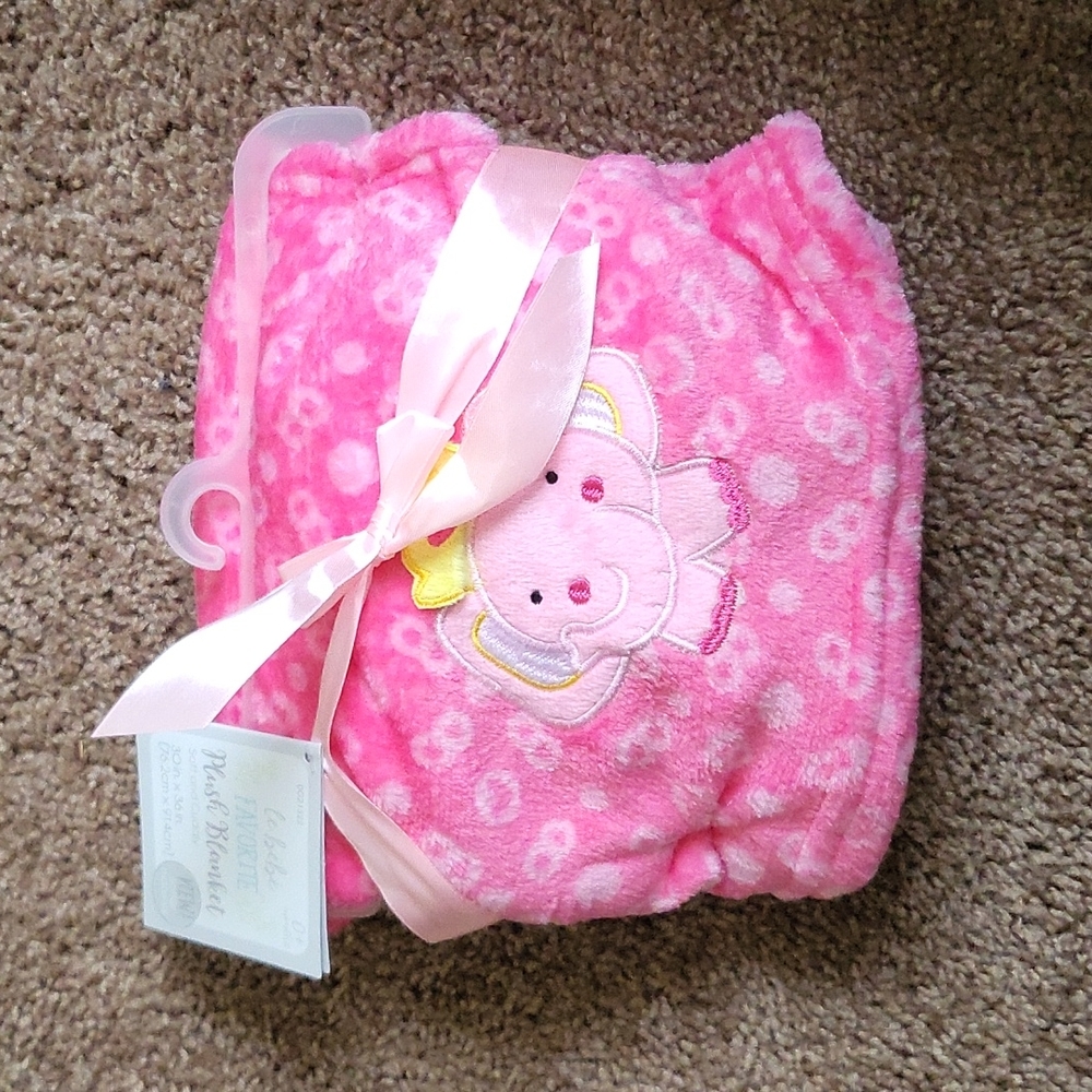 Pink Plush Baby Blanket